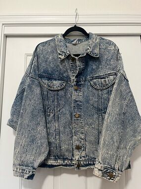 vintage 1980's acid wash denim jacket